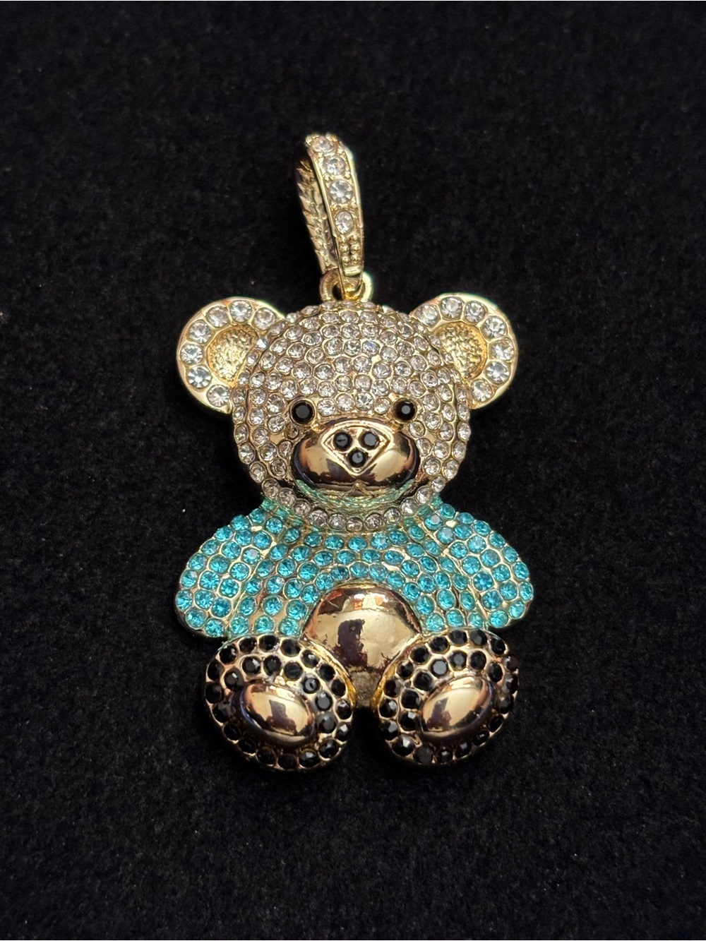 Gold Plated Teddy Bear Pendant